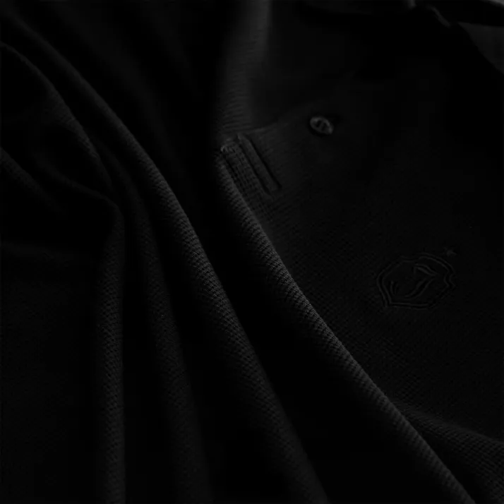 Koszulka polo waffle czarna