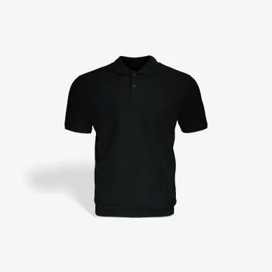 Koszulka polo waffle czarna