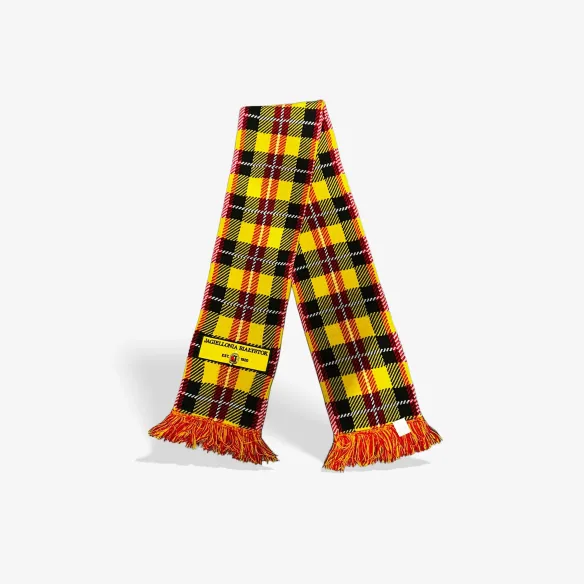 Szalik żółty krata