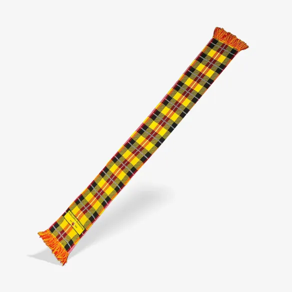 Szalik żółty krata