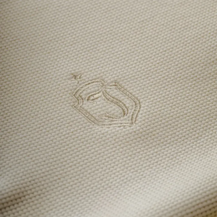 Koszulka polo waffle beżowa