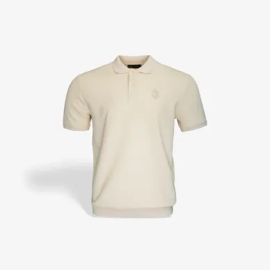 Koszulka polo waffle beżowa