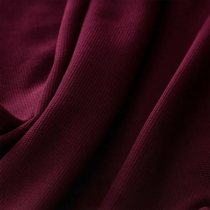 Koszulka polo waffle bordowa