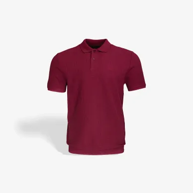 Koszulka polo waffle bordowa