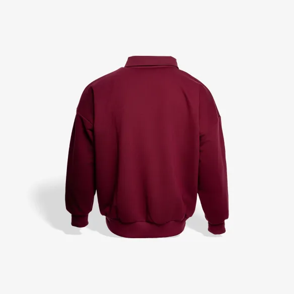 Bluza polo bordowa