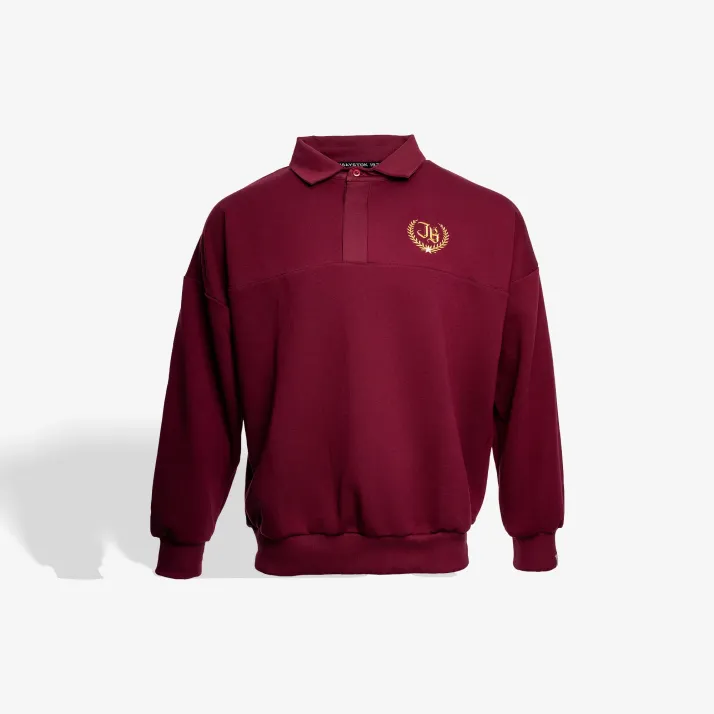 Bluza polo bordowa