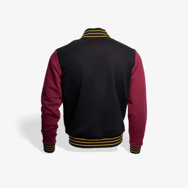 Bluza baseball na zamek czarno bordowa 2