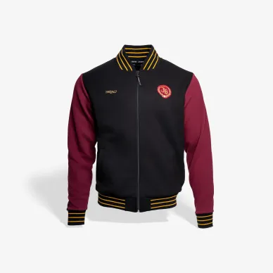 Bluza baseball na zamek czarno bordowa